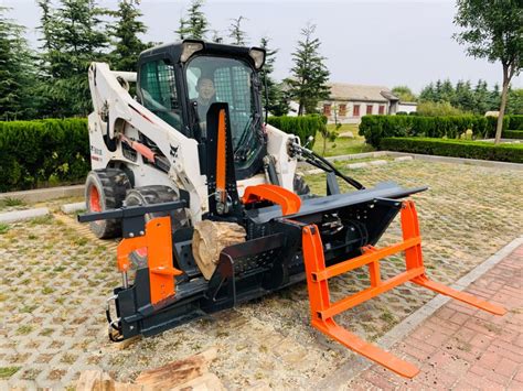 skid steer fire wood processor automatic firewood with saw and|skid steer firewood processor for sale.